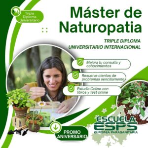 master de naturopatia universitario online con triple titulación