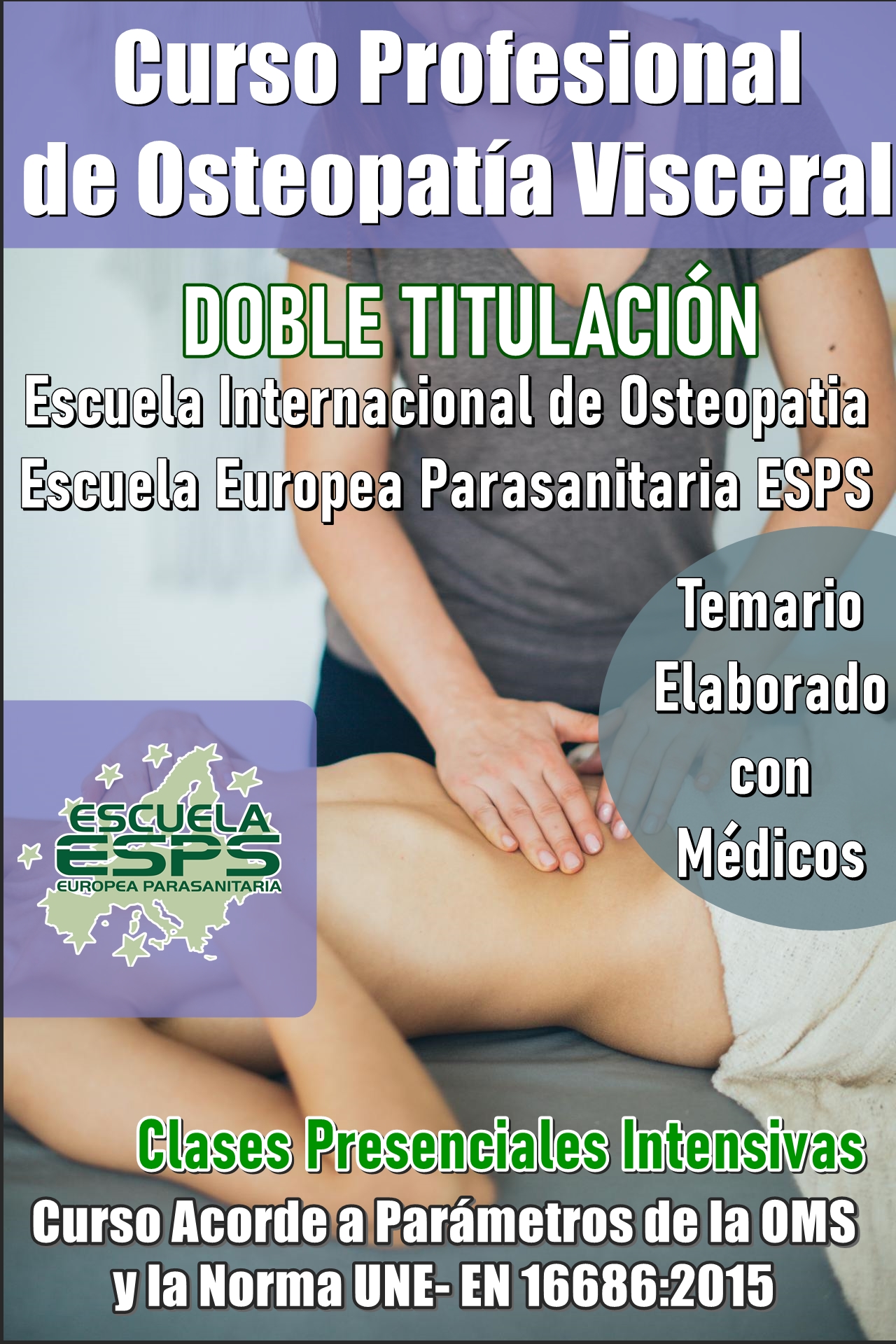 Curso Universitario de Osteopatía Visceral en Galicia, Vigo, Pontevedra, Coruña, Santiago de Compostela